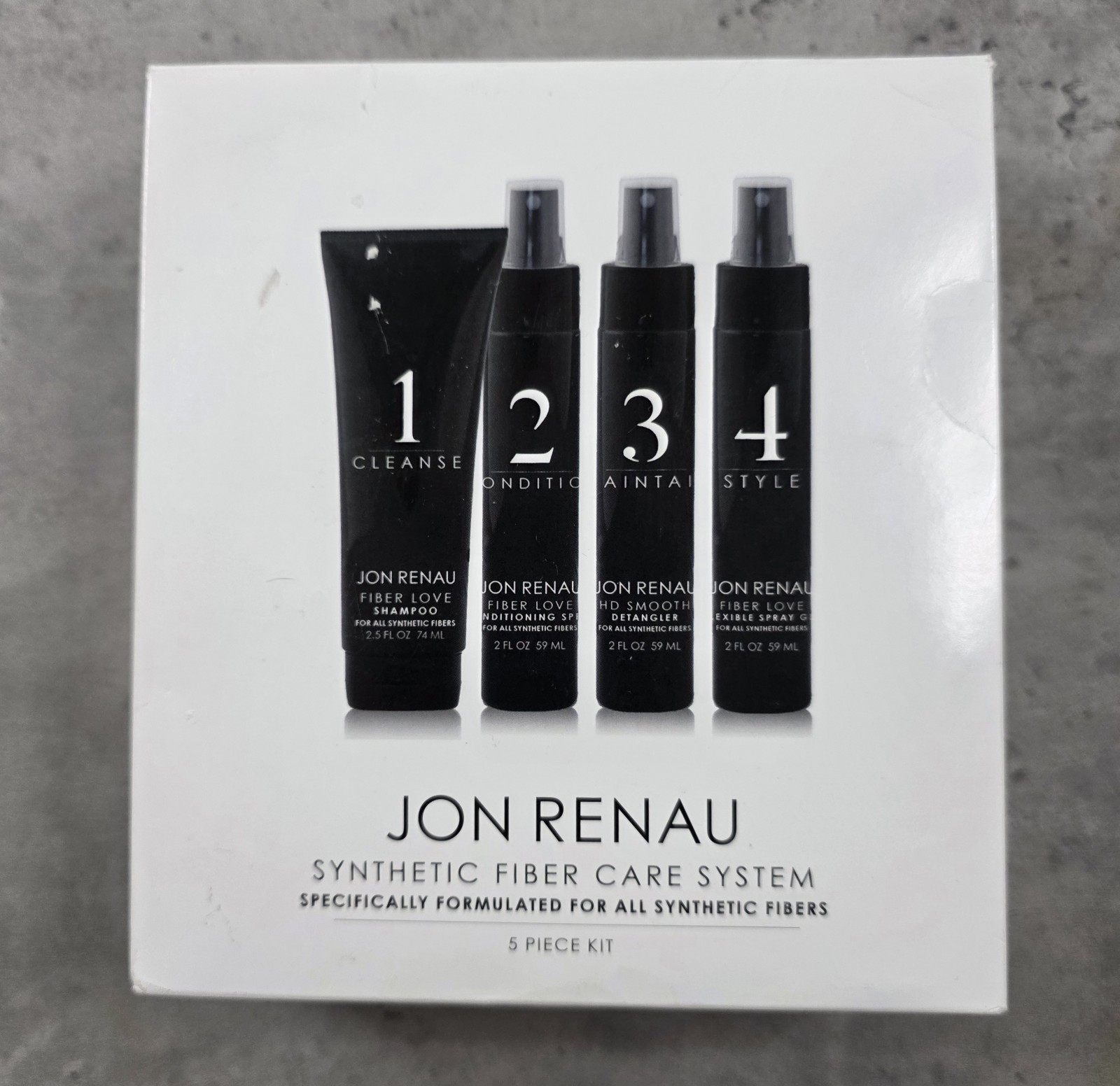 Jon Renau Wig Synthetic Fiber Love Care System 5pc Set – NEW Open Box