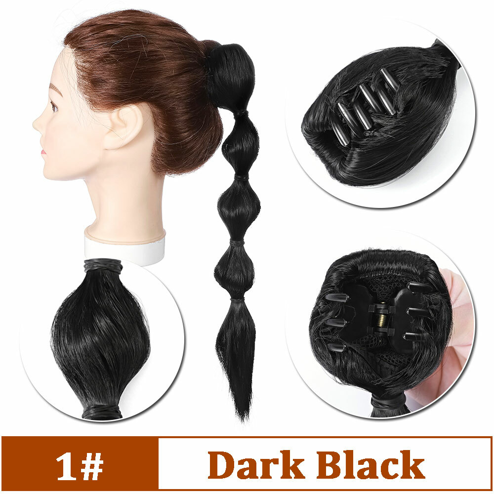 US Long Thick Jaw Claw On Ponytail Clip In Pony Tail Hair Extensions Wavy 12-26″