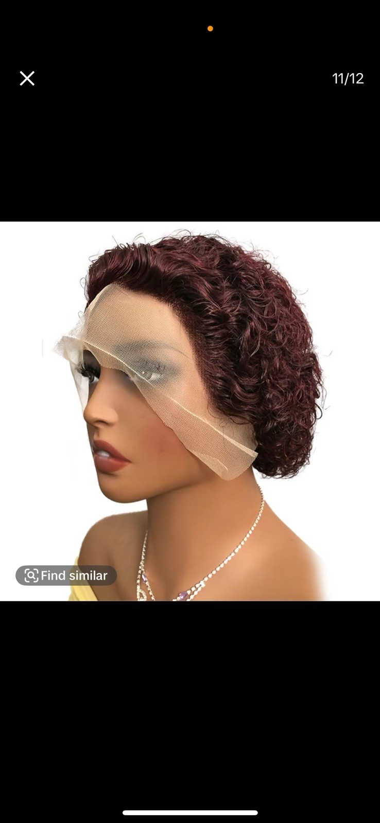 Onetide Human Hair Curly Lace Front Wig, 36in, Multi-Color for Women