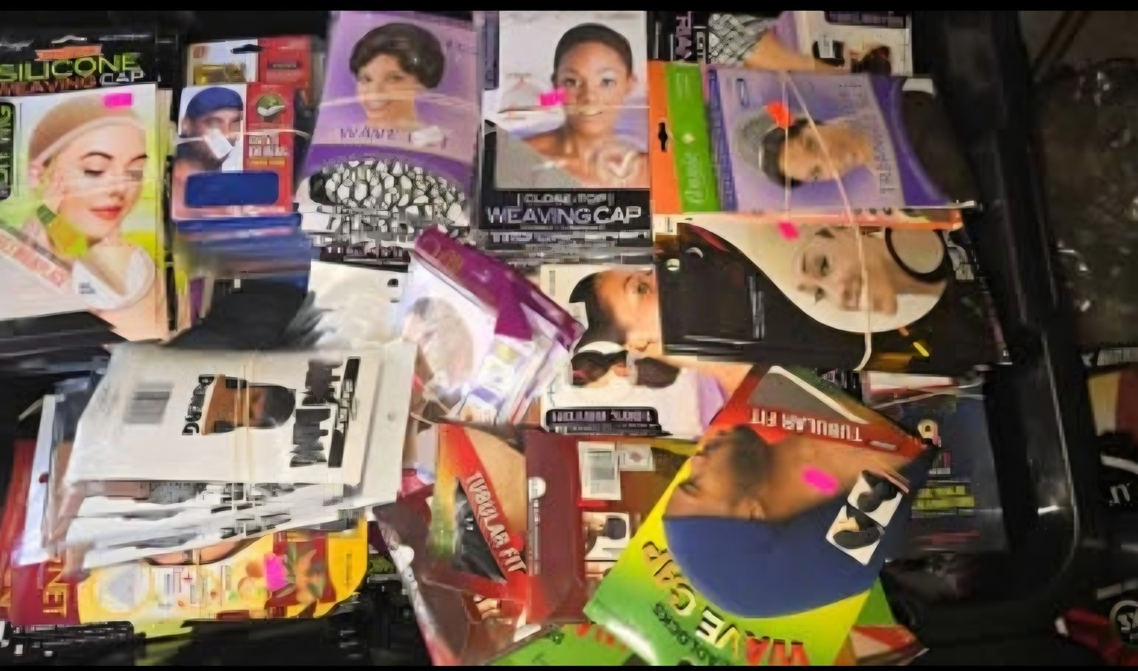 Beauty Supplies 800pc lot! Wig caps, brushes, human hair packs.