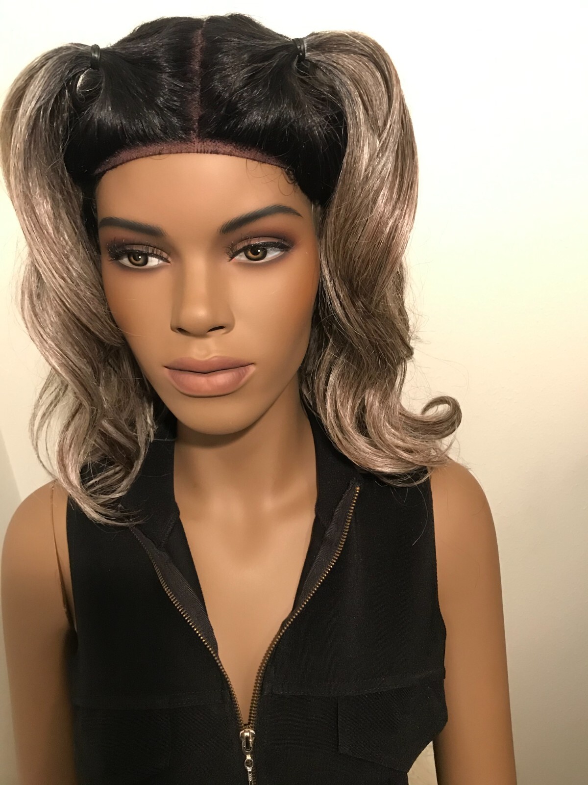 NWT SIS 3 Way Part Long Ponytail UP-DO Fashion Ombre LaceFront Wig