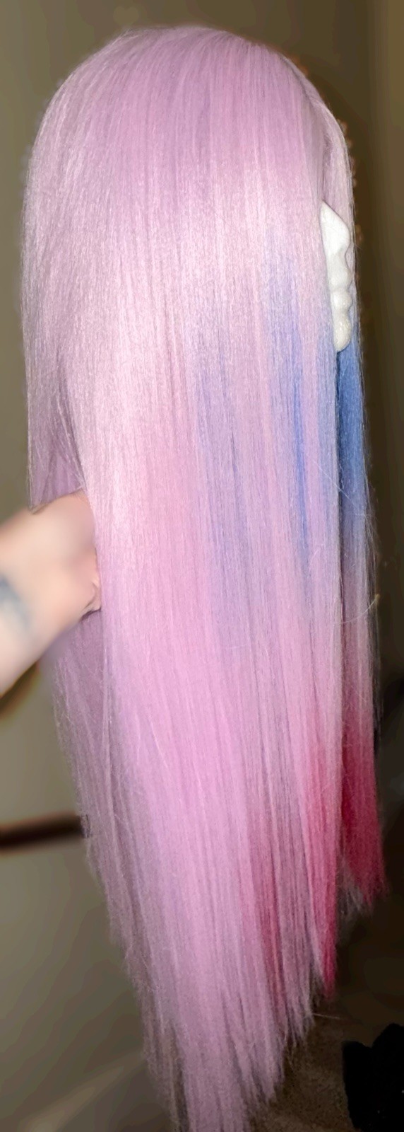 32 Inch,Cosplay,Pink,Purple,Blue,Red, Mixed Blend but soft Like Human Hair Wig