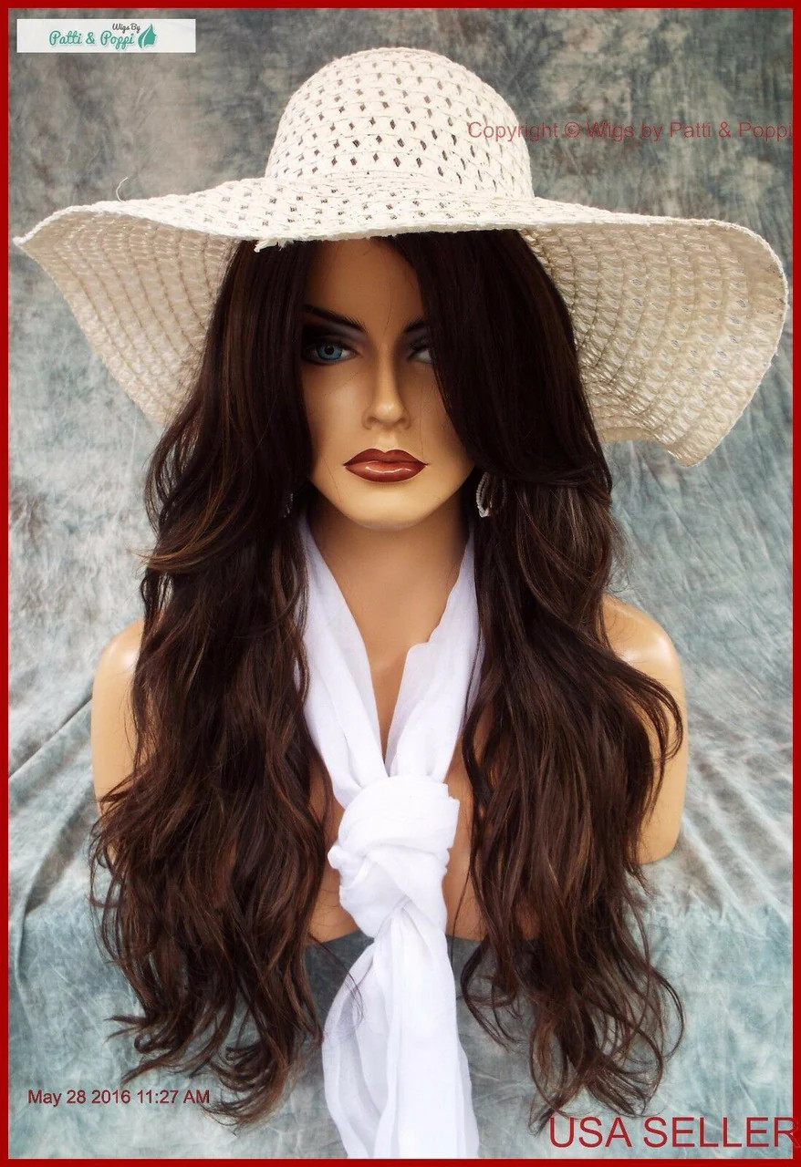 LONG SLIGHTLY WAVY WIG HEAT SAFE SKIN TOP☆CLR FS6.27 STRIKING STYLE 1226
