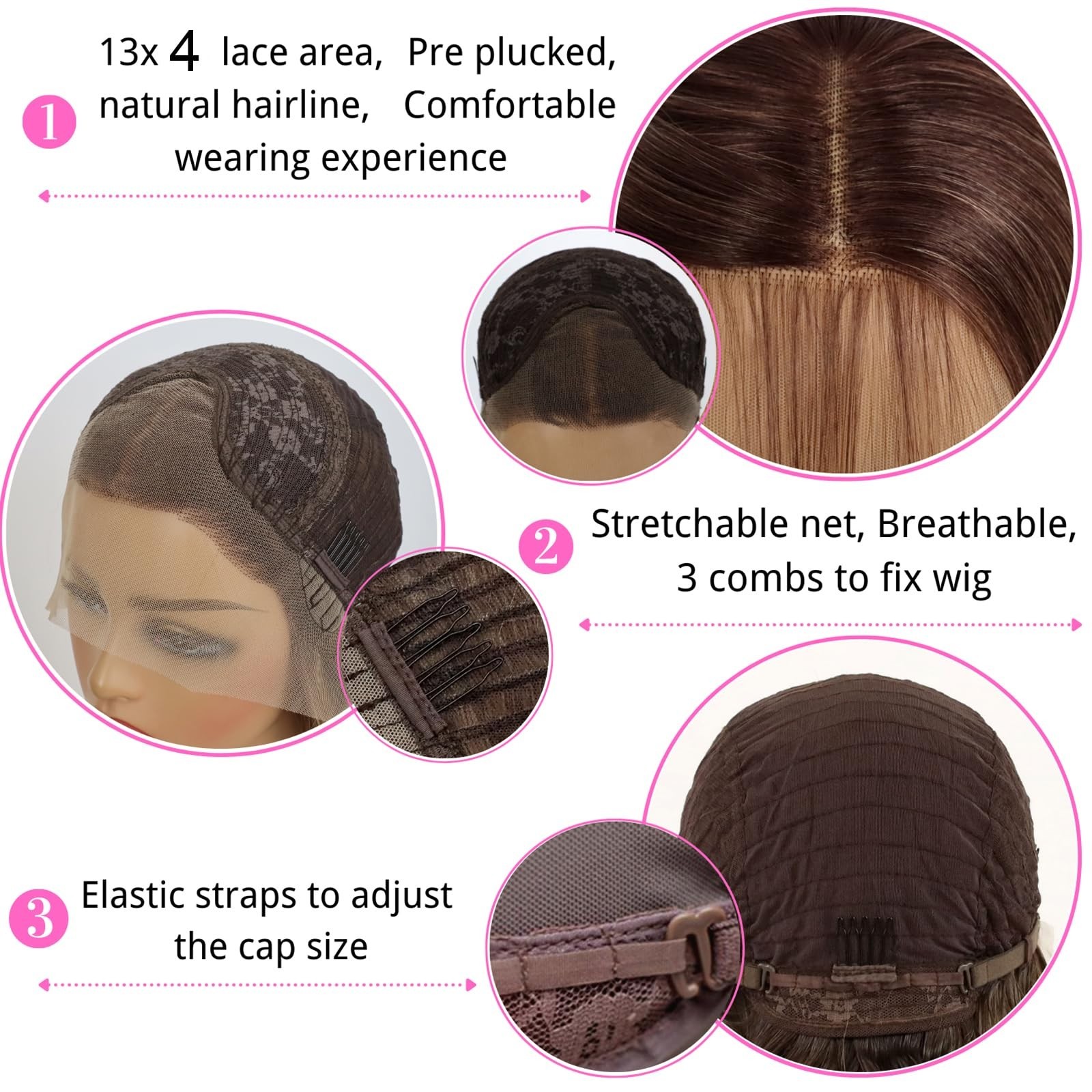 24″ Long Wavy Ash Blonde Lace Front Wig – Pre Plucked, Glueless, Ombre 13×4 Synt