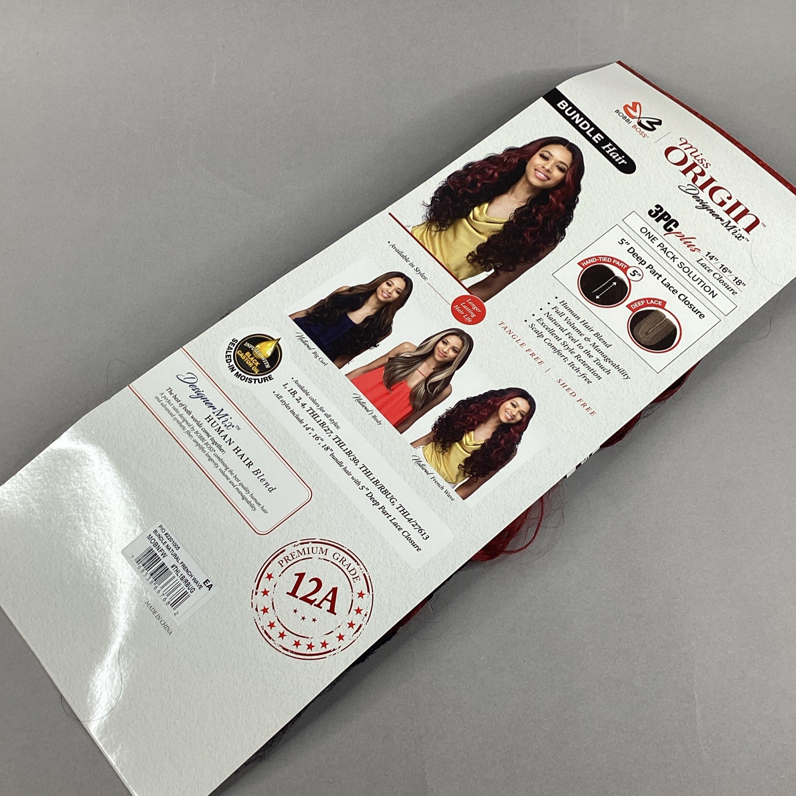 French Wave #THL1B/Burgundy 14” 18” All-in-One Premium Synthetic Hair Extensions
