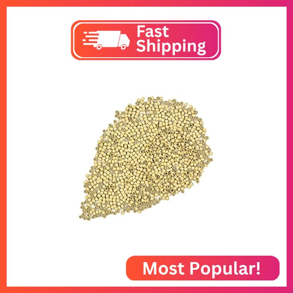 500 Pcs 3.0mm Silicone Lined Beads Nano Beads for Hair Extensions Copper Nano Ri