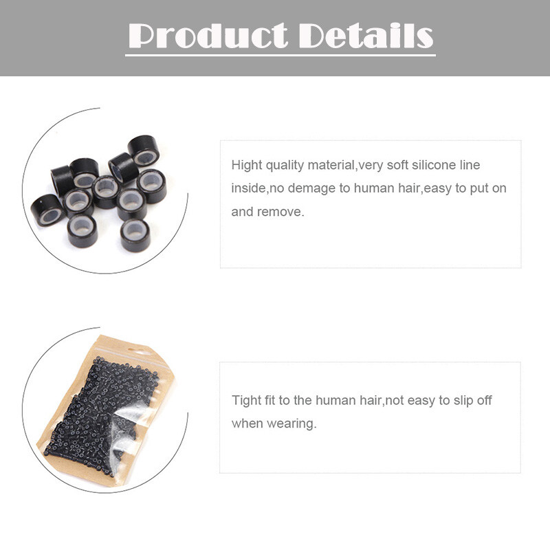 6*4*4 Micro Ring For 1g I Tip/Micro Loop Ring Hair Extension Nano Beads Silicone