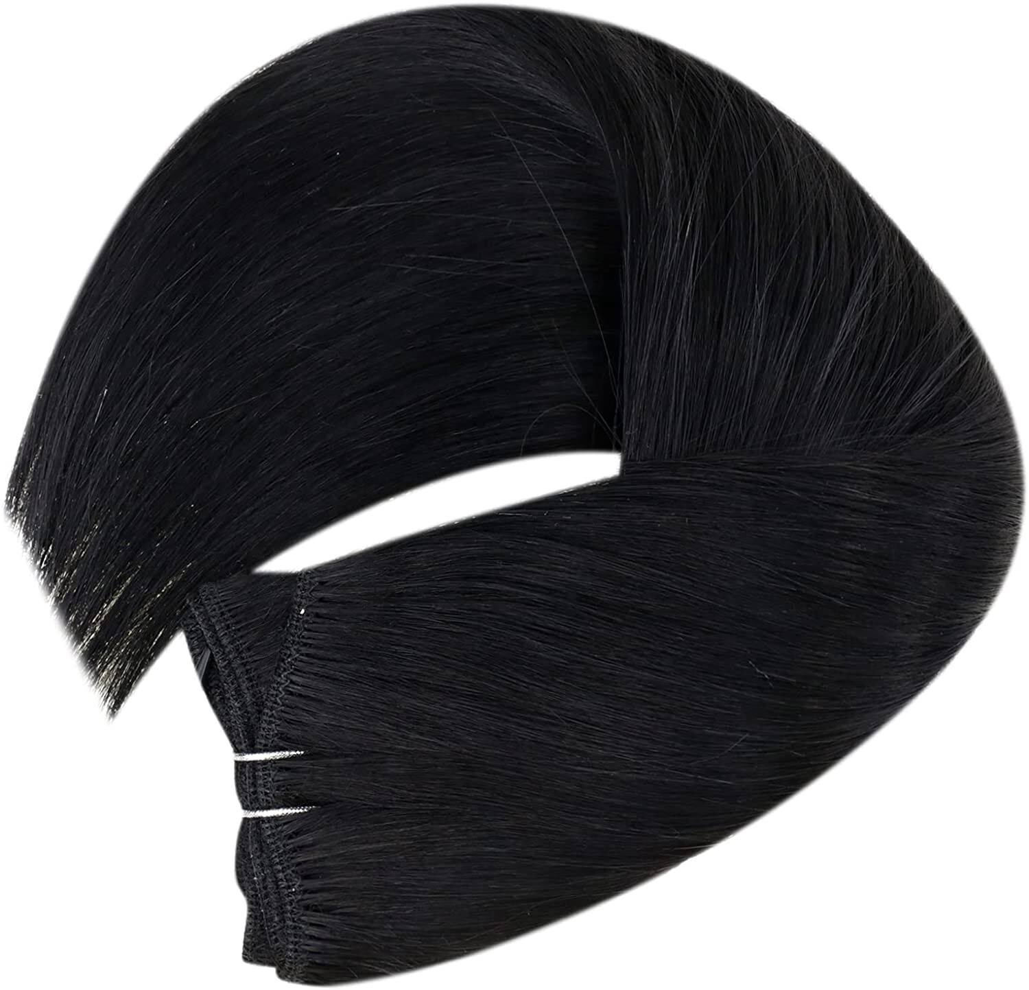 Weft Sew In Remy Human Hair Extensions Double Weave Hair Bundle Full Head Thick