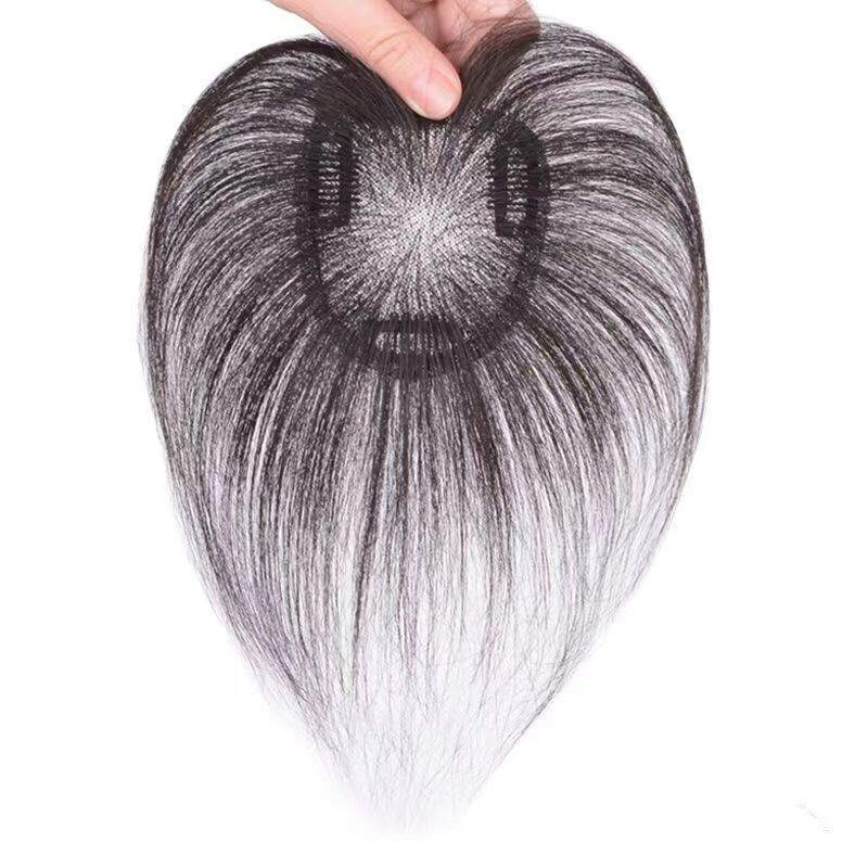 100% Human Hair Toupee Clip in Topper Hairpieces BreathTop Hair Pieces for Women