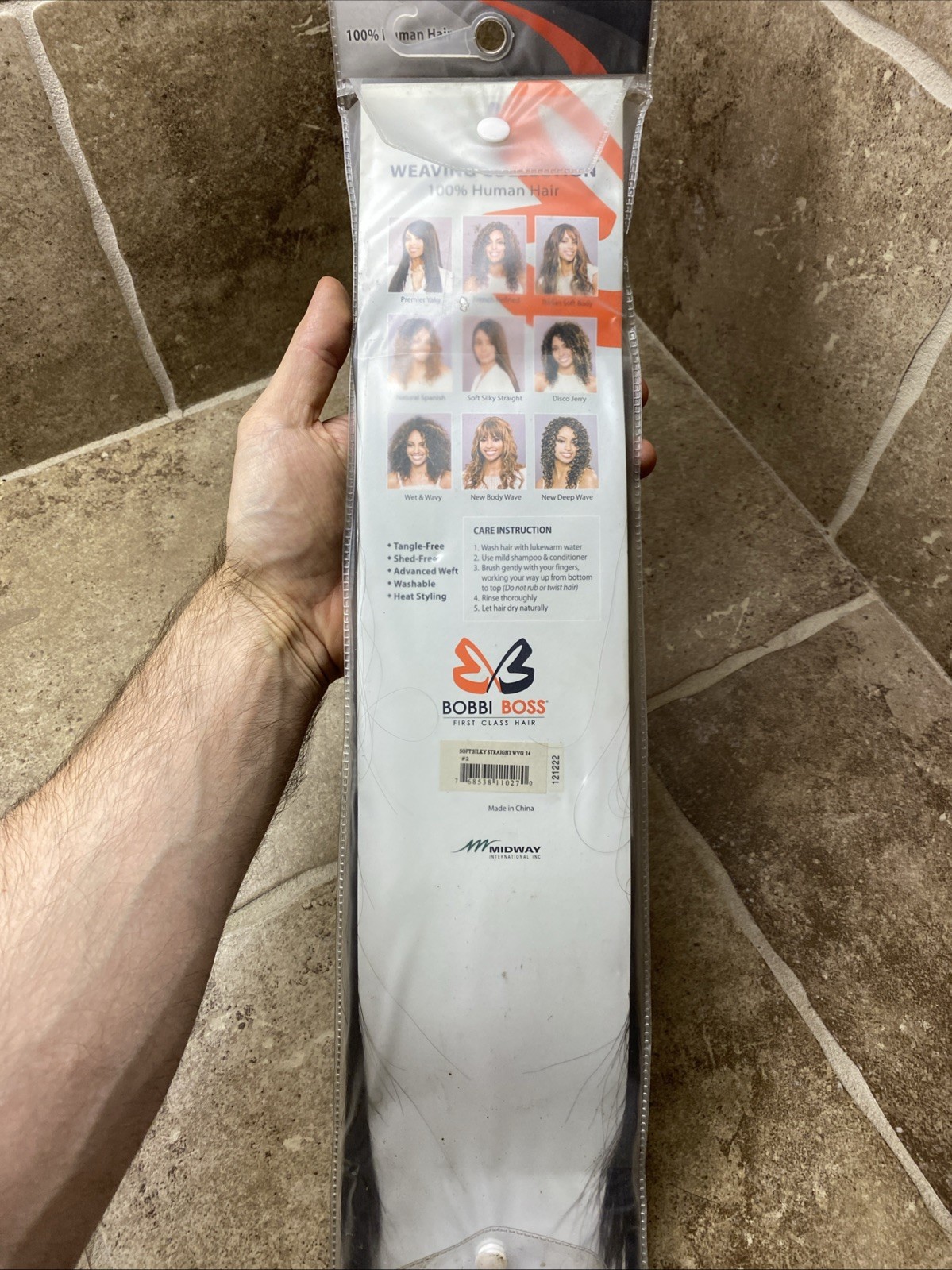 Bobbi Boss 14” Soft Silky Straight 100% Human Hair Weaving Color 2 Dark Brown