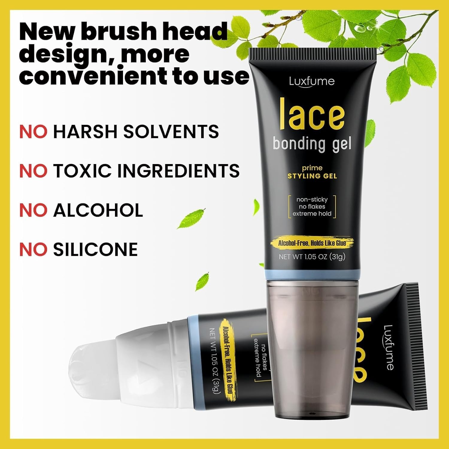 Lace Bonding Gel,Wig Glue Lace Glue,New Brush Head Design,Invisible & Skin-Fr…