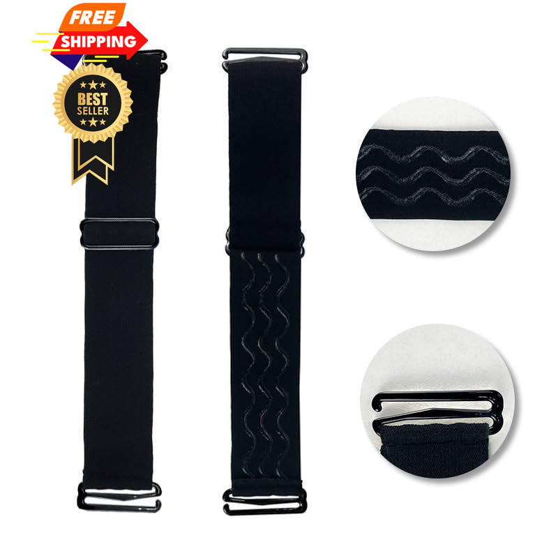 2 PCS Adjustable Elastic Band for Wigs Removable 3 Count (Pack of 1), Black