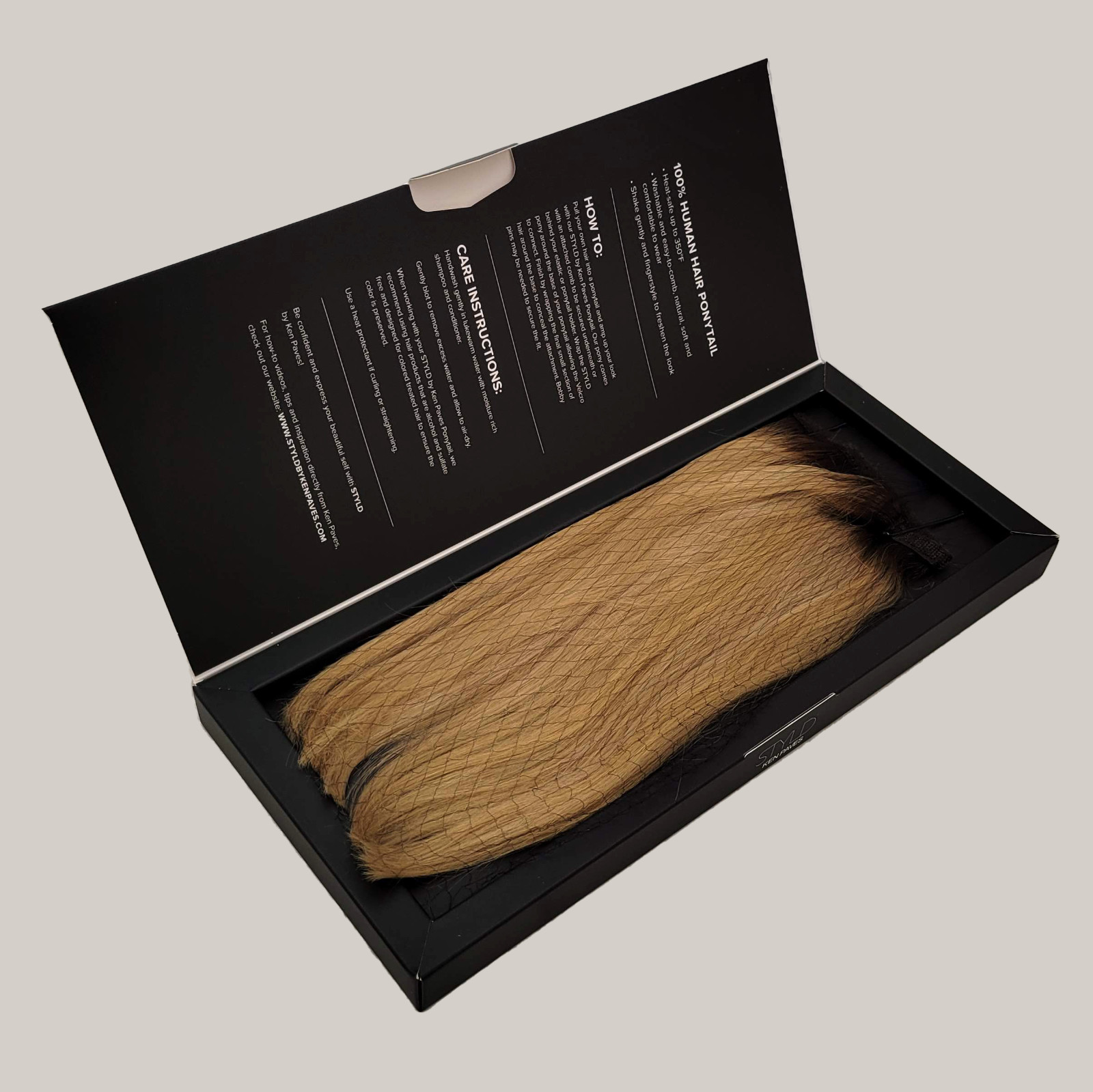 STYLD by Ken Paves [NEW] LONDON Human Hair 8″-10″ Ponytail Extension