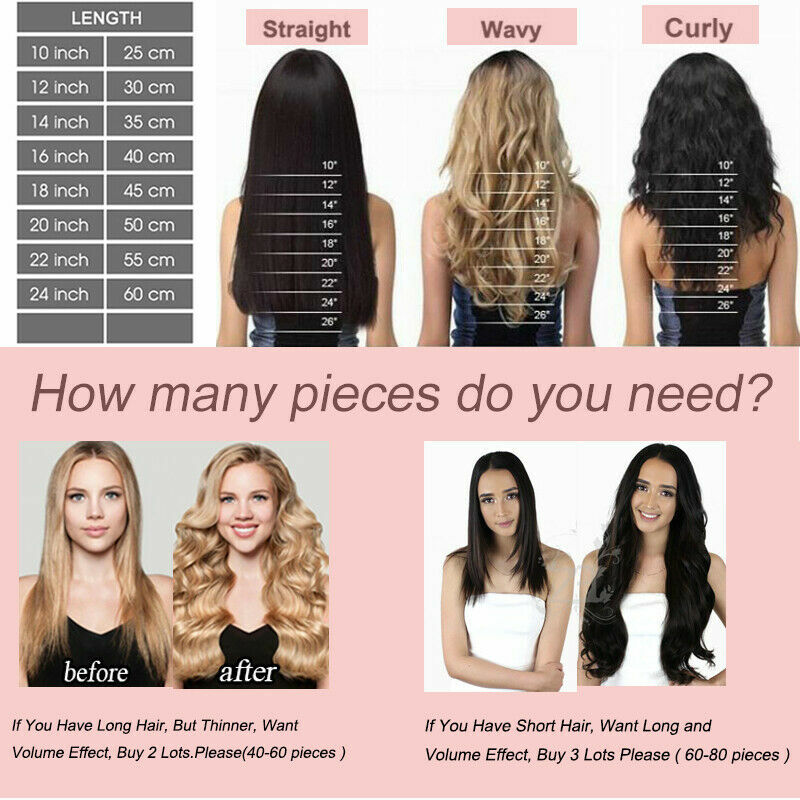 Seamless Tape In Human Hair Extensions Skin Weft Thick Hair Full Head20-40-60Pcs