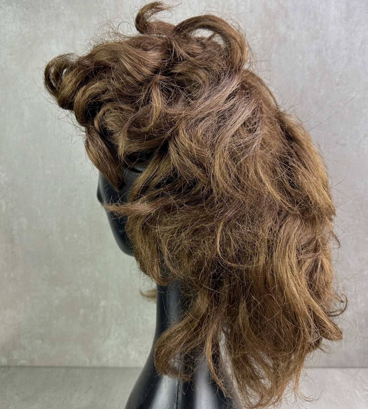 Kanekalon Wig Vintage Brunette 100% Modacrylic Fibre 1960s 1970s JAPAN Hong Kong