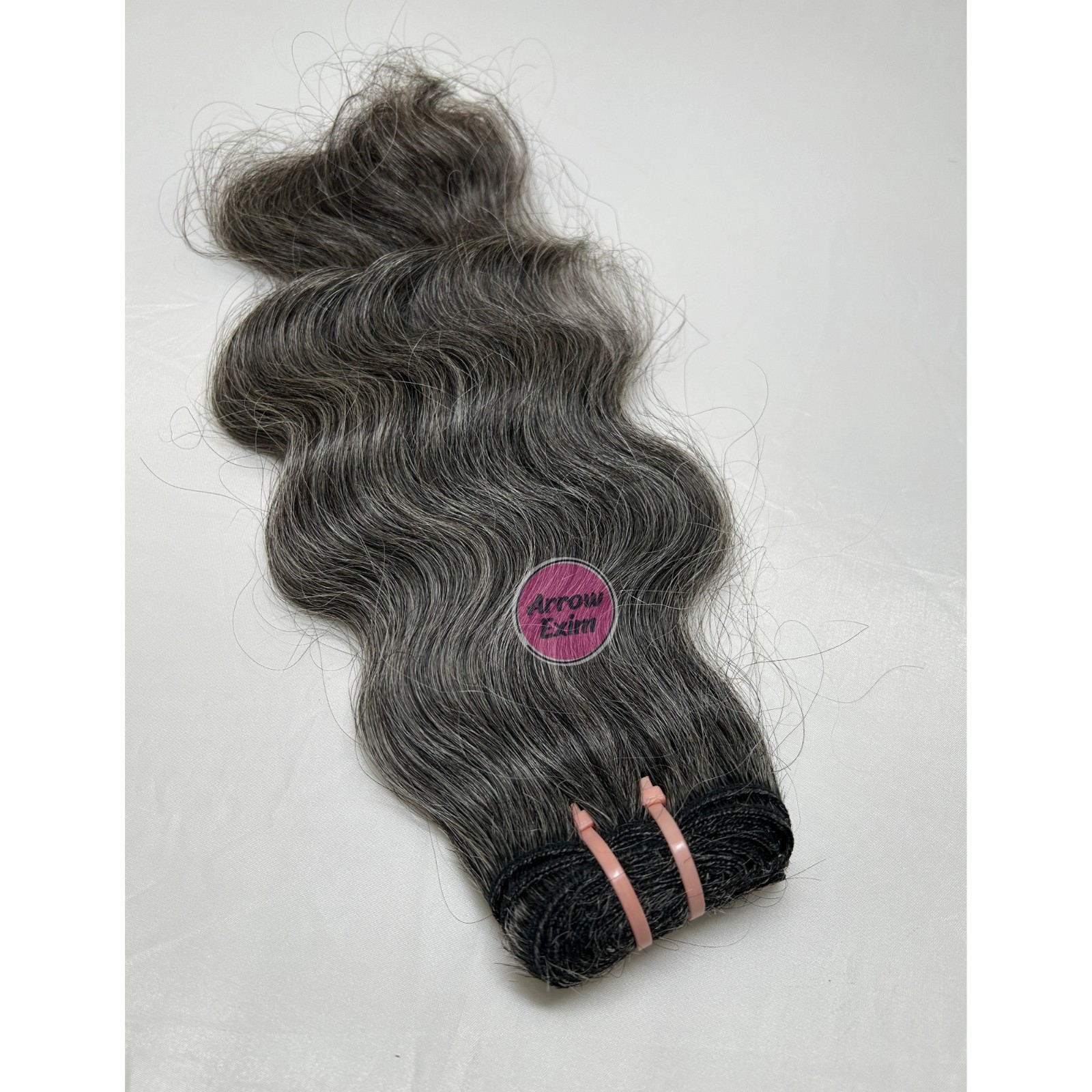 100% Natural Black and Grey Hair Bundle Silver Hair Extensions