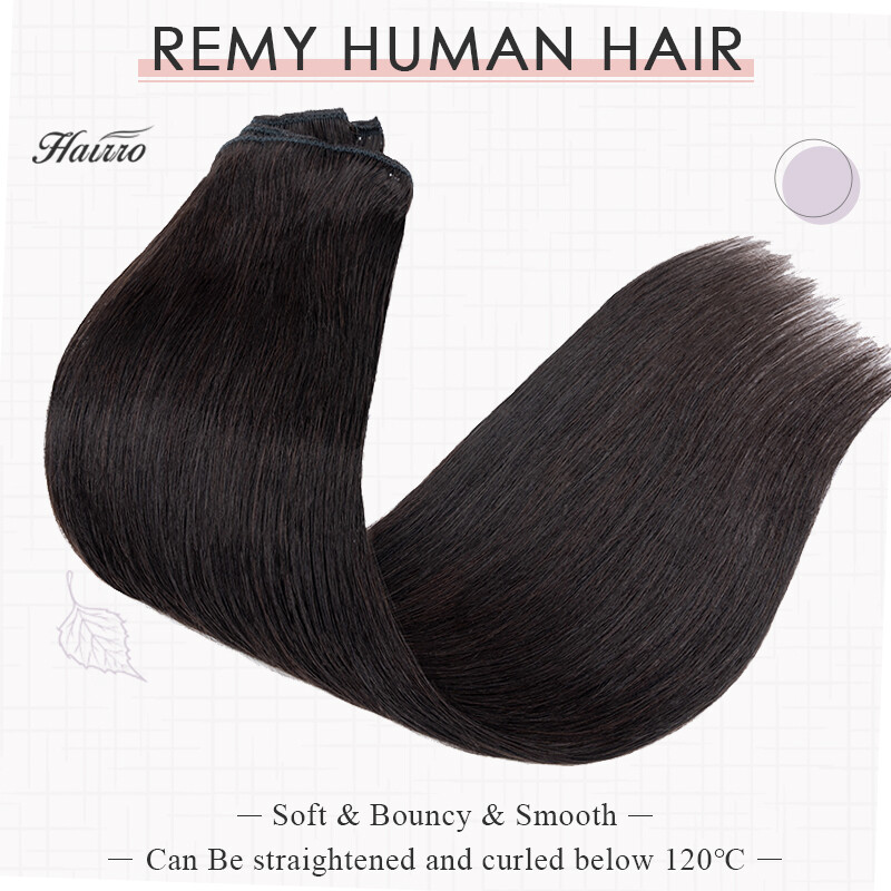 8A Clip In Extensions, 100% Real Remy Human Hair 8PCS Hairpiece Full Head 8Inch