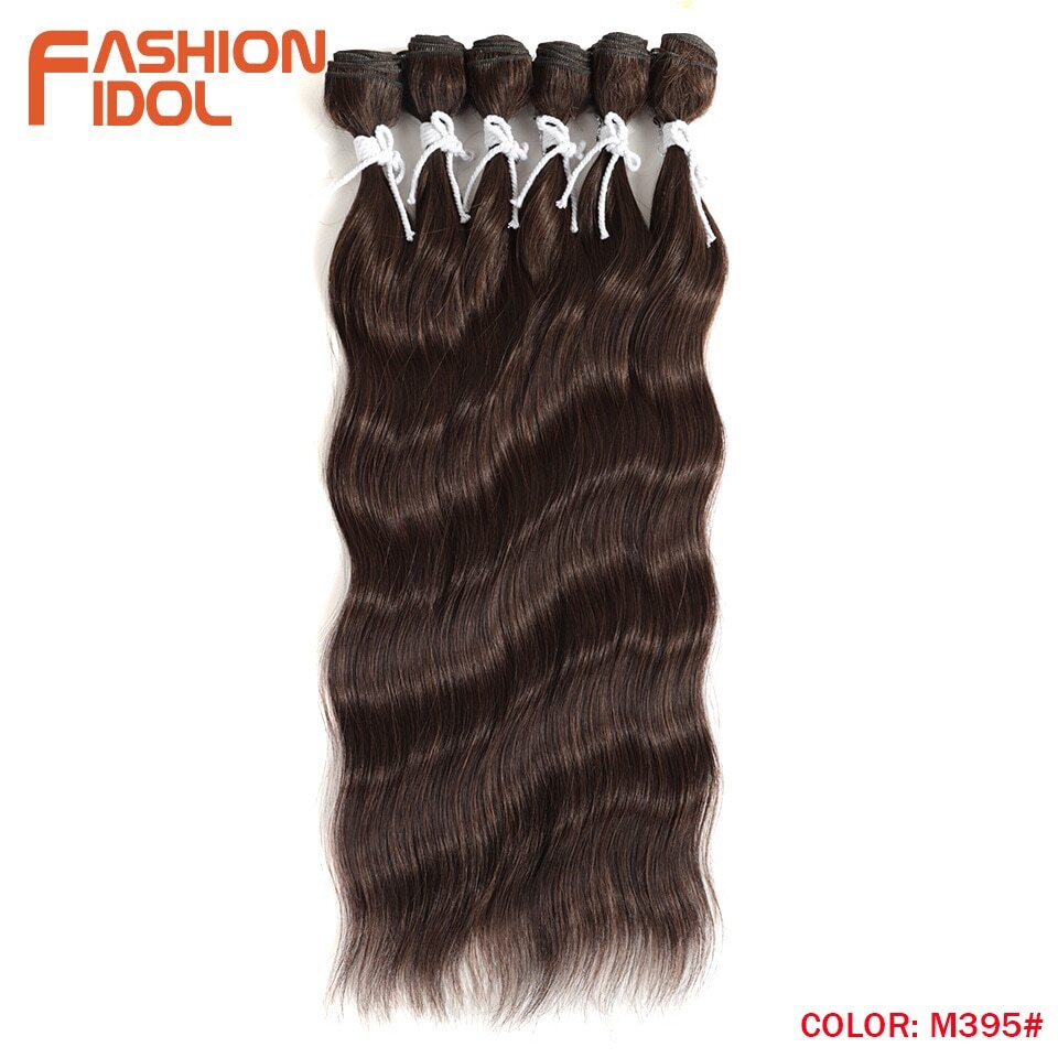 Water Wave Hair Bundles Synthetic Hair Extensions Ombre Blonde 6Pcs/Pack 20 inch