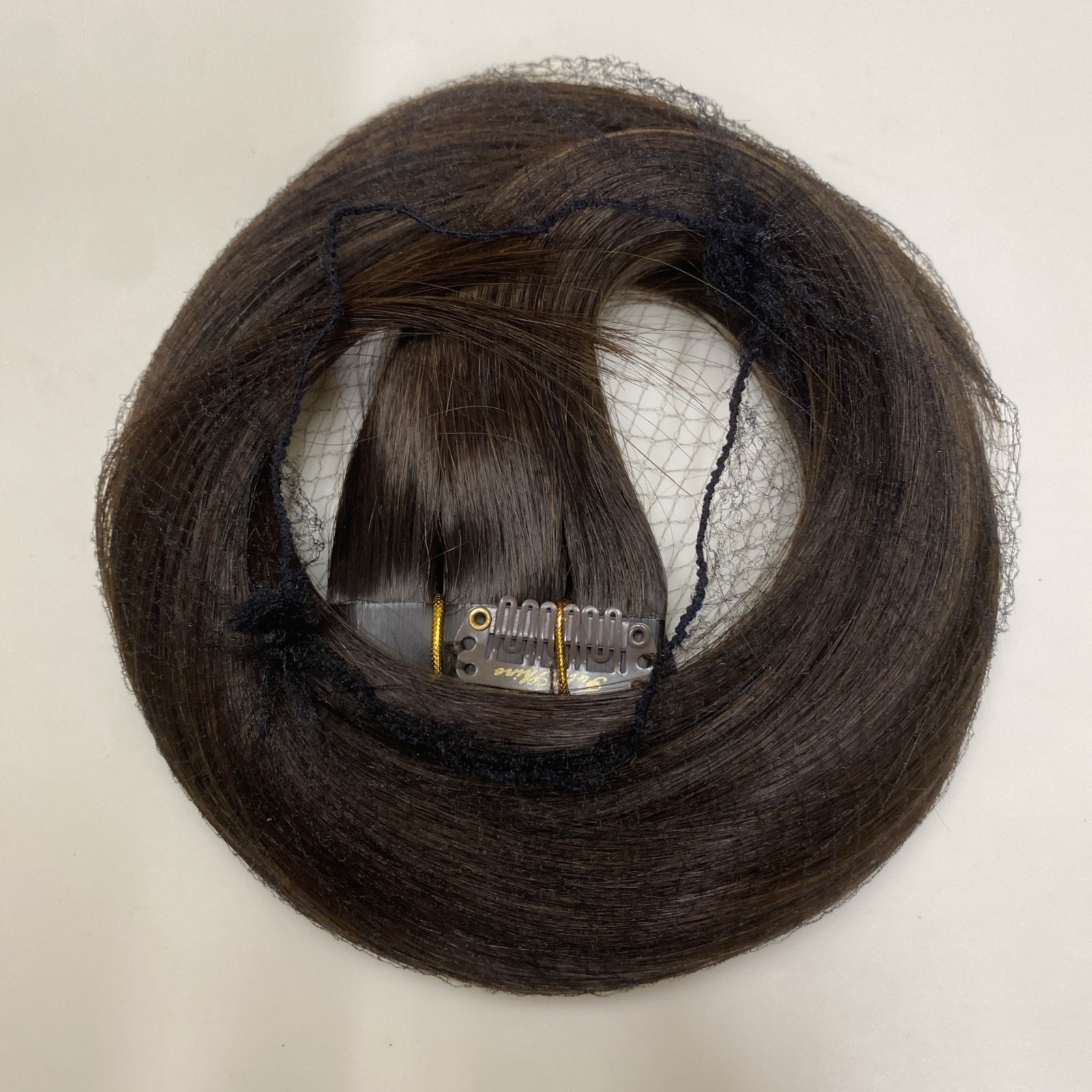 Full Shine 16″ Remy Human Hair Extensions Sew In Weft Dark Brown 105g – Open Box