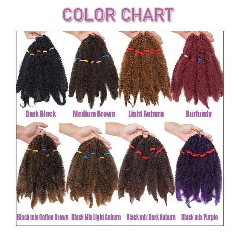 US Afro Kinky Curly Twist Crochet Braids Marley Braiding Hair Extensions Bulks