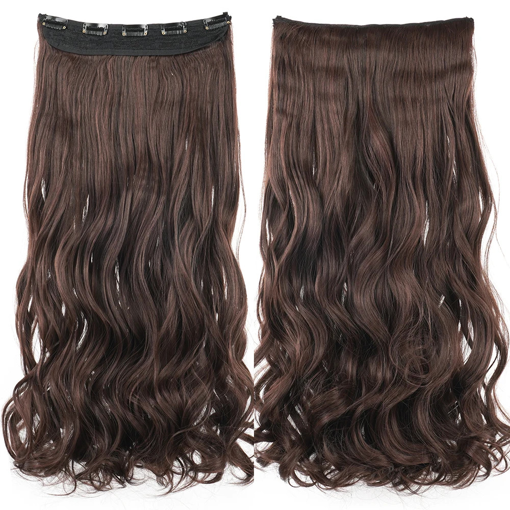 Dirty Blonde Curly Clip In Synthetic Hair Extensions Fake Hair Pieces for Women