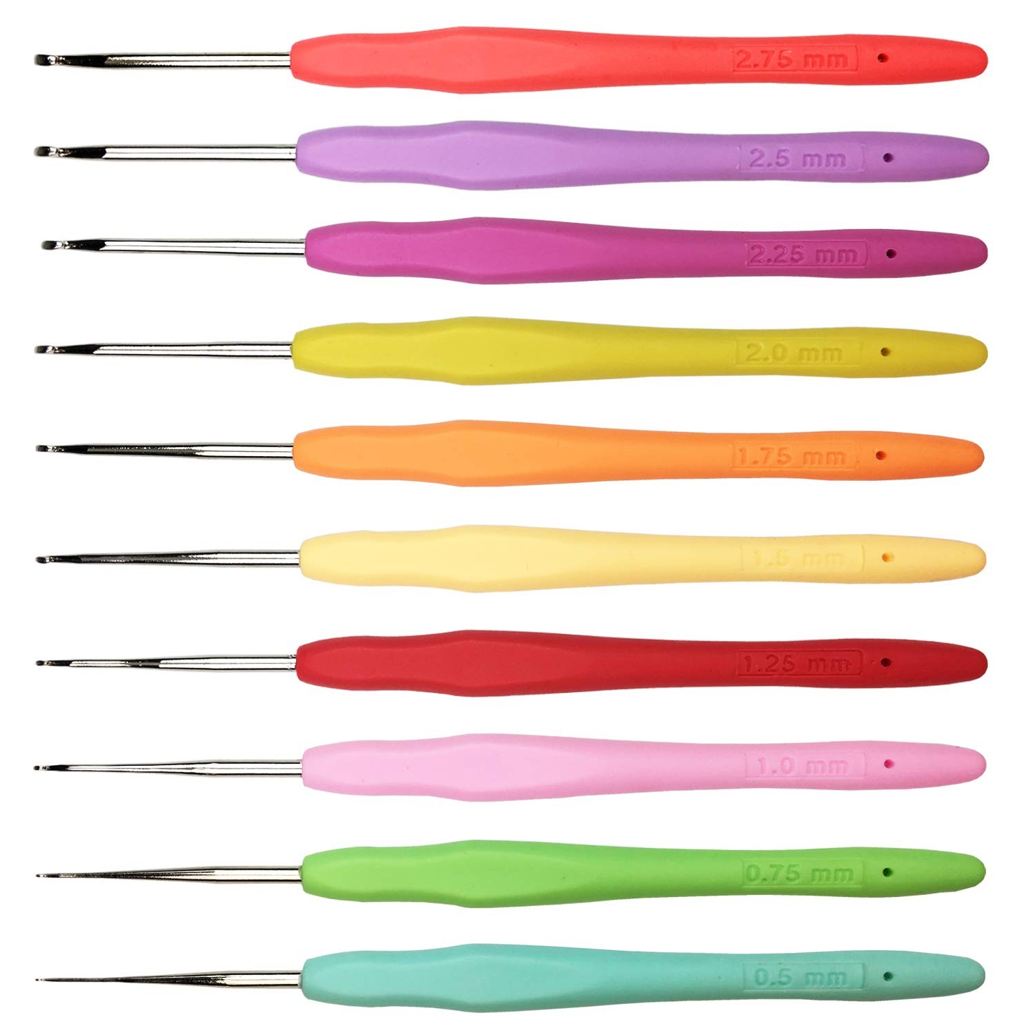 Set of 10 Small Size Crochet Hook Set, SMALL, 12pcs small crochet needles