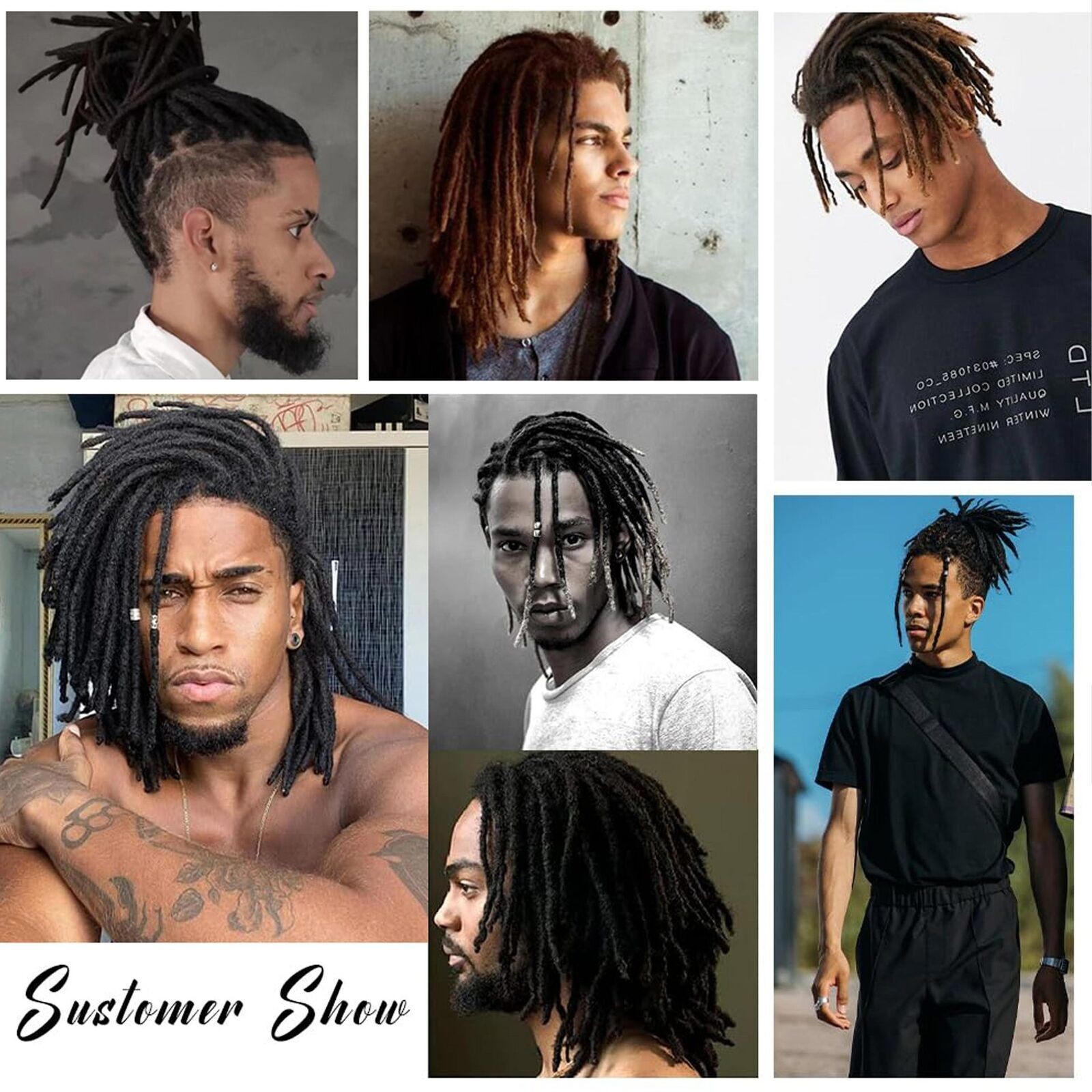 100% Real Human Hair Dreadlocks Extensions Crochet Braiding Hair Dreads Locs