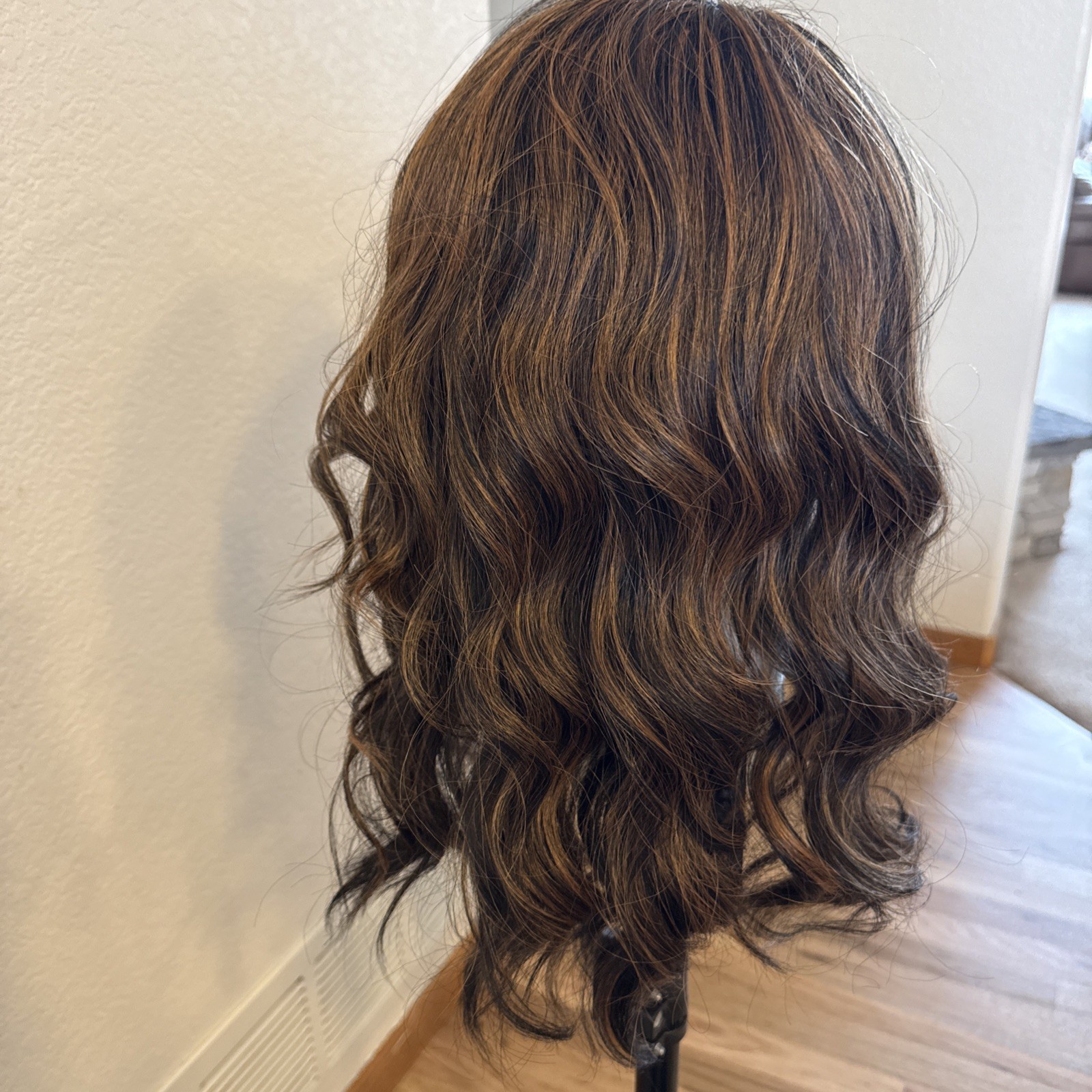 417 Lace Fronts Hairline Lace Cap Frontal Wig 18” Brown 417 Kanekalon Fiber
