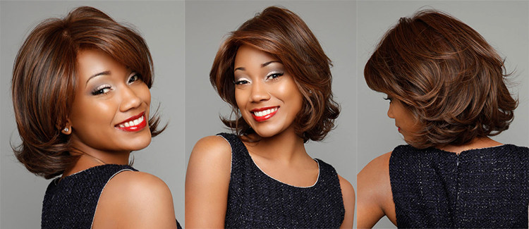Classic Cap women Synthetic straight Short Copper Red full wig HengFeng SHL14