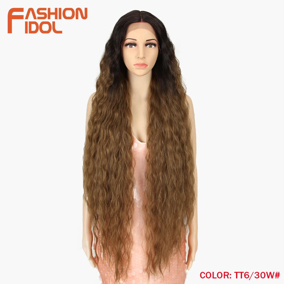 42″ Loose Wave Lace Front Wig Hair Synthetic Wigs For Women fake hair wig