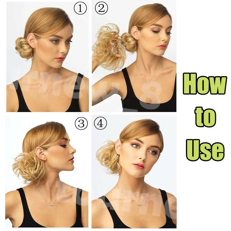 45/85G Real Messy Bun Updo As Human Hair Extensions Scrunchie Tousled Ponytail
