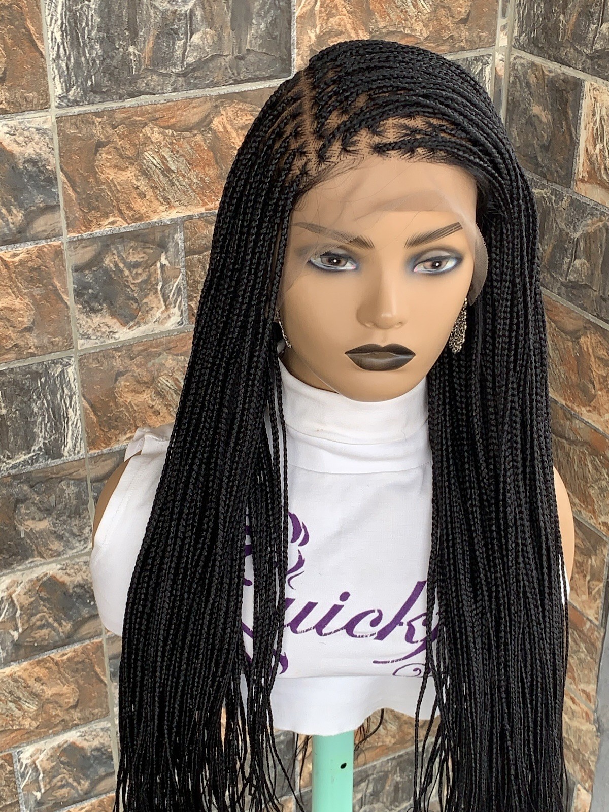 Small Knotless Braided Wig Box braids Full lace braids wig Senegalese