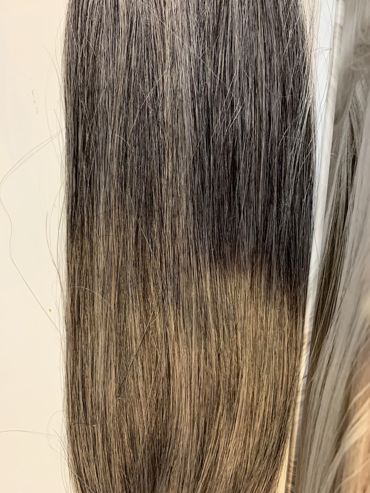 She By Beyound The Beauty Human Hair Extension 18” 100 grams #1 gray
