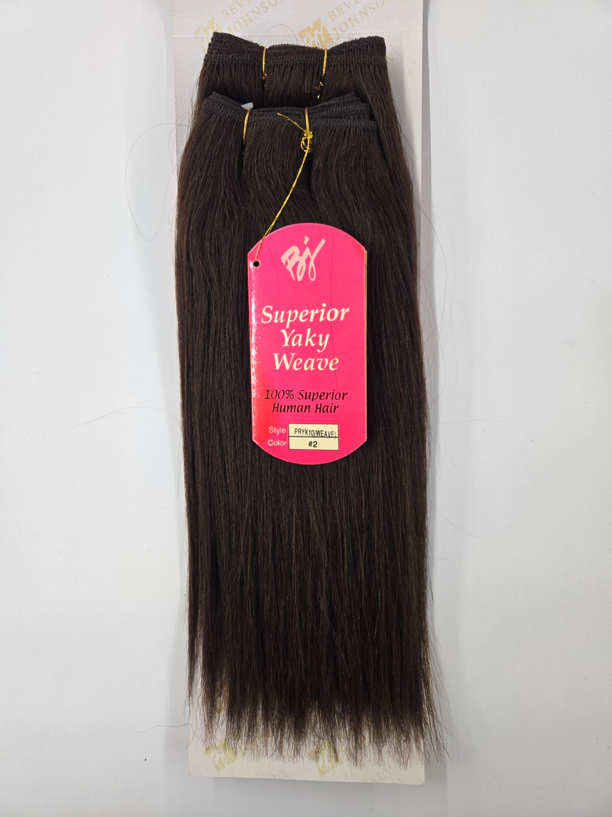 Beverly Johnson Premier Yaky Weave 100% Human Hair Extension 10″ Dark Brown