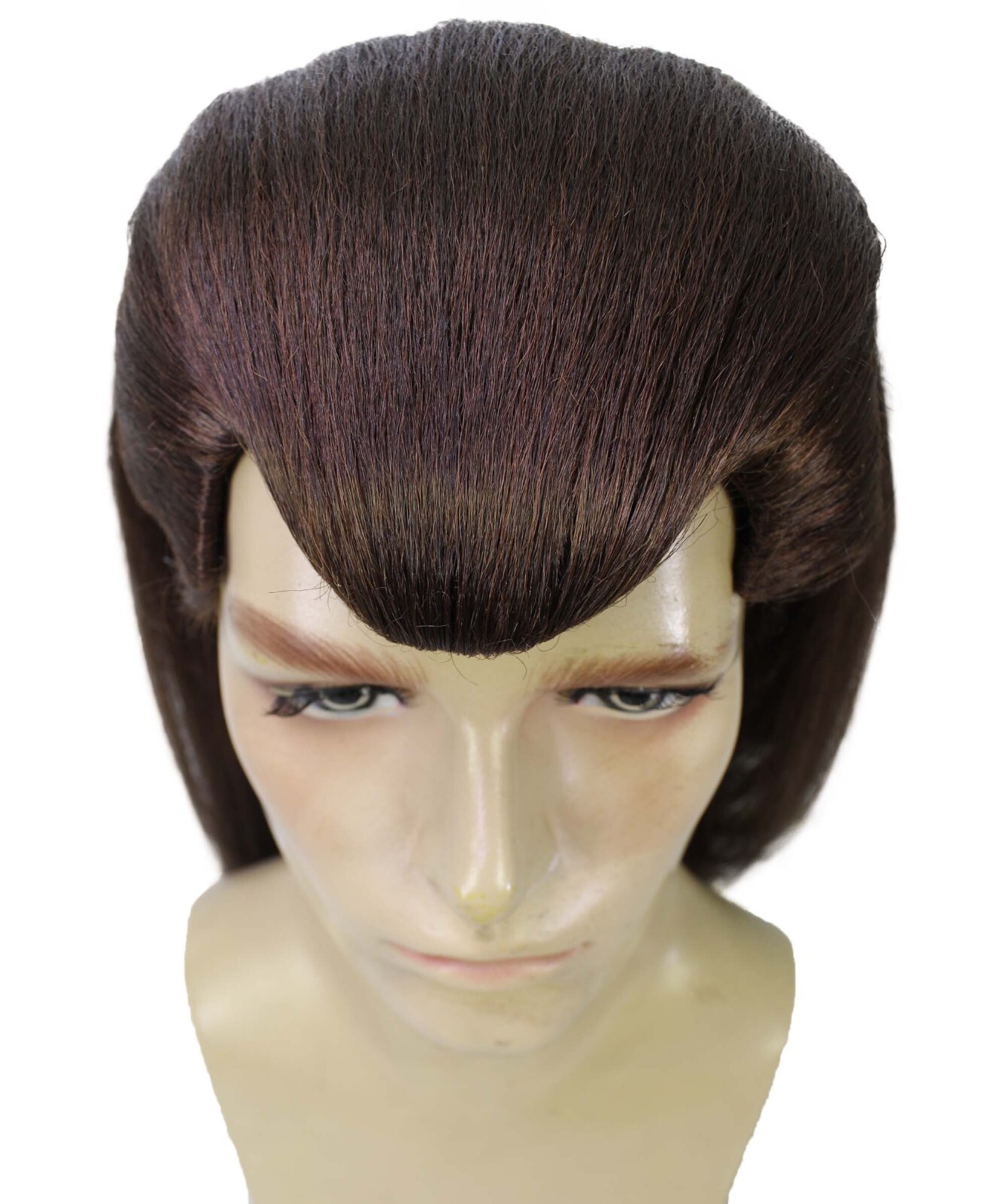 Adult Men’s Welsh Soccer Player Long Dark Brown Samurai Wig HM-1505