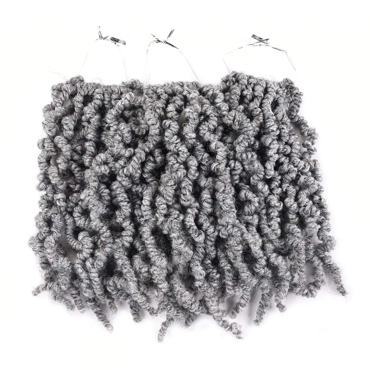 Short Curly Spring Pre twisted Ombre Synthetic Crochet Braids Hair Extensions