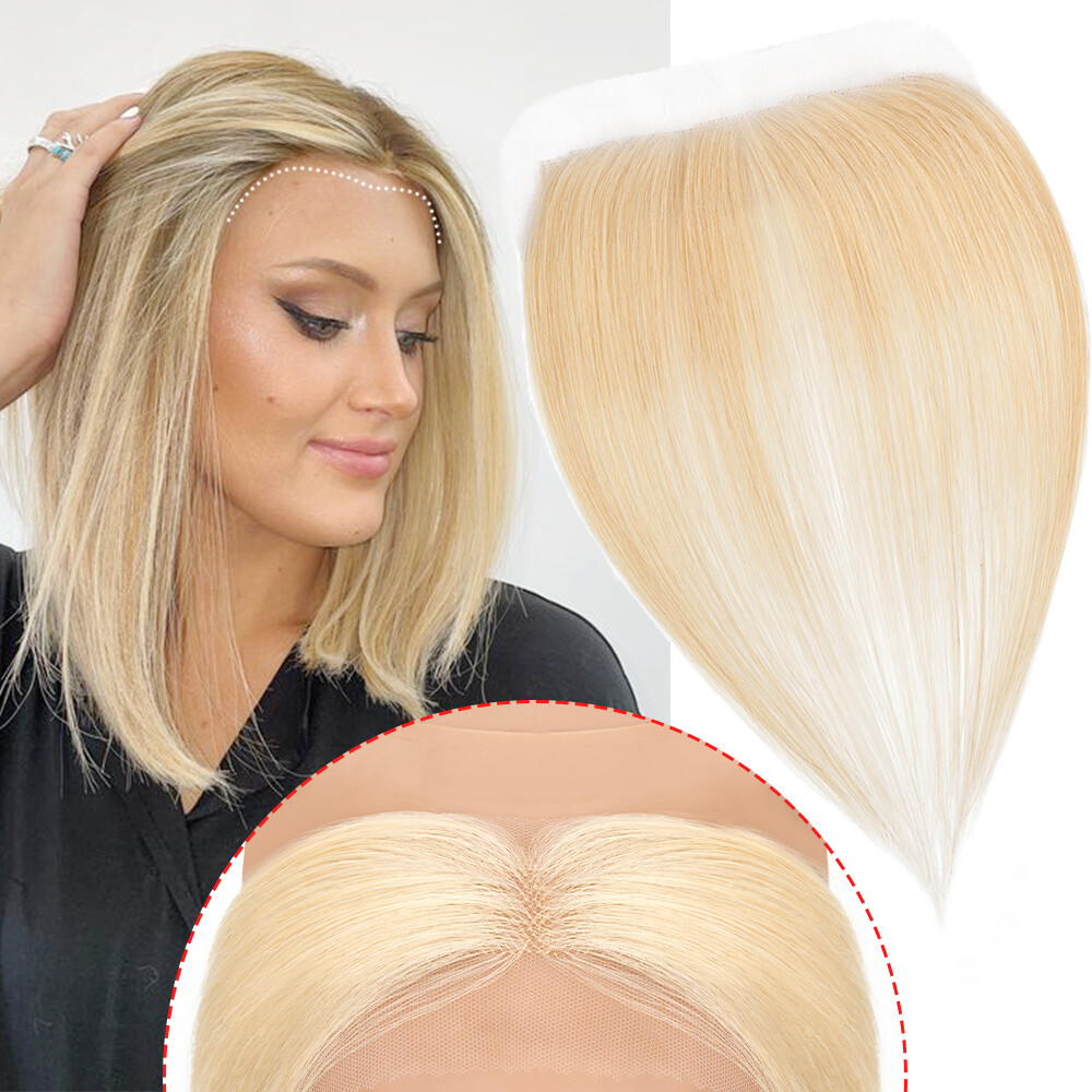 Hand-Tied Lace Cover-up Hairline Real REMY Human Hair Patches Topper Hairpiece