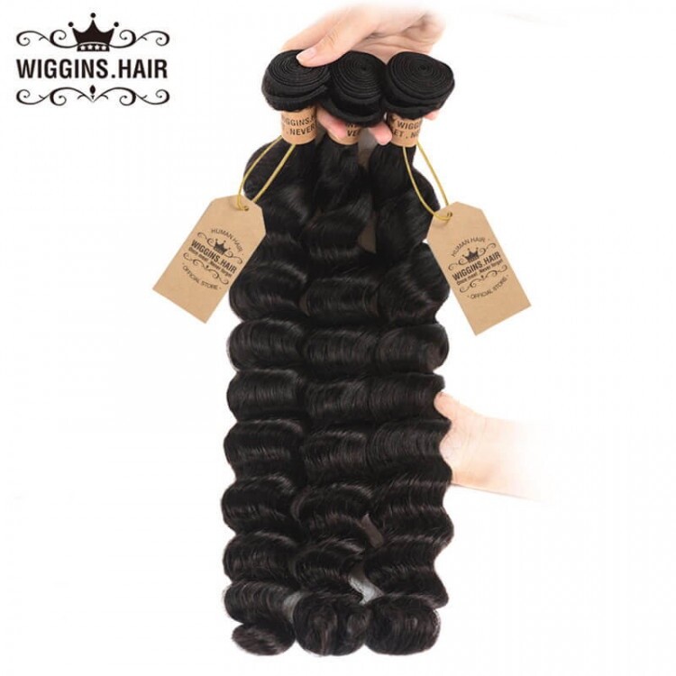 WigginsHair Peruvian Deep  Wave Human Hair Weave – 4 Bundles 16 inch