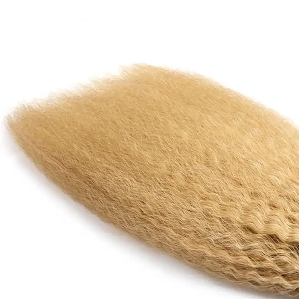 Raivide 32 32 32 Inch Color 27 Bundle Honey Blonde Kinky Straight Human Hair