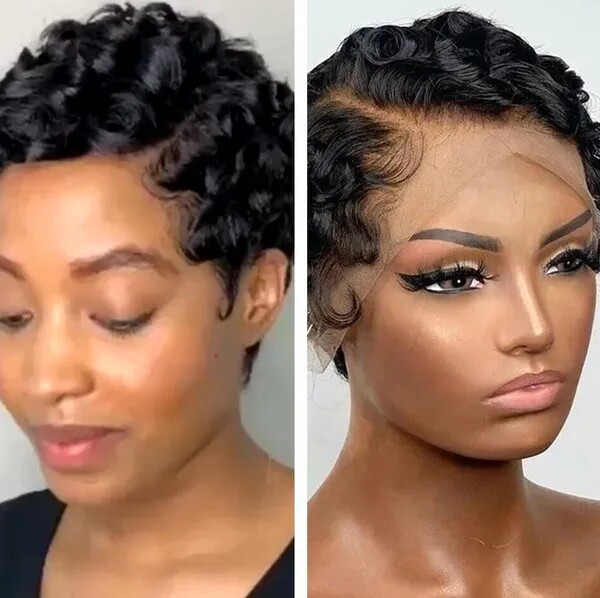 Natural Finger Wave Lace Front Human Hair Wigs for Women Daily Party L Part Lace