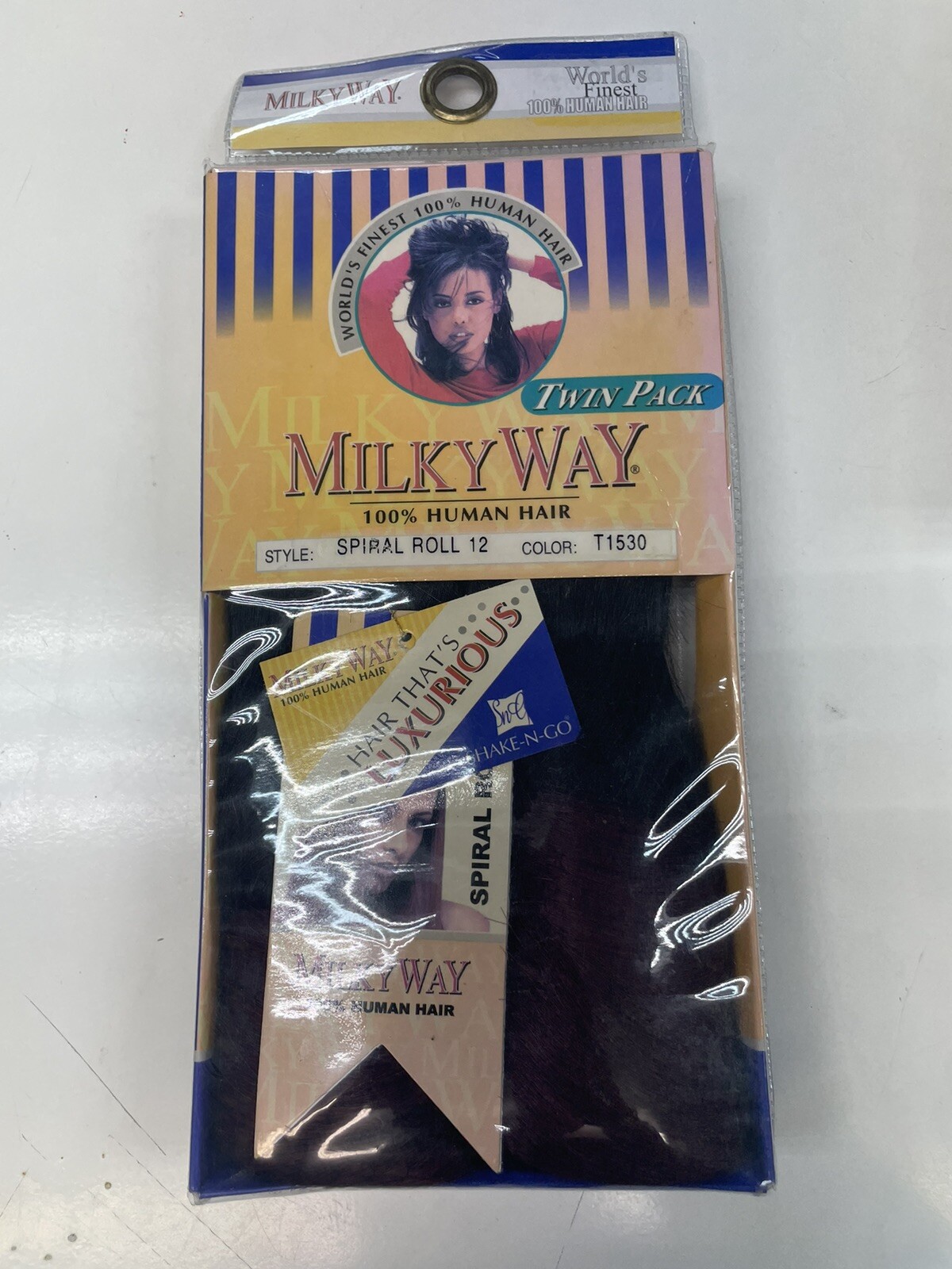 Milky Way 100% Human Hair SPIRAL ROLL Twin Pack Piano Color T1530 12”