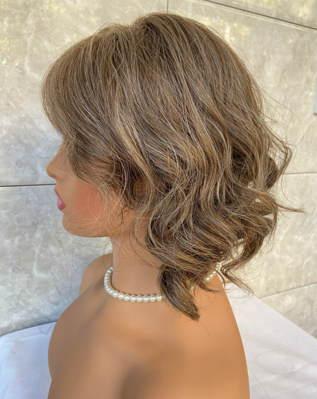 Sugar and Spice Light Ash Brown Frosted Curly Synthetic Hair Wigs Women Soft
