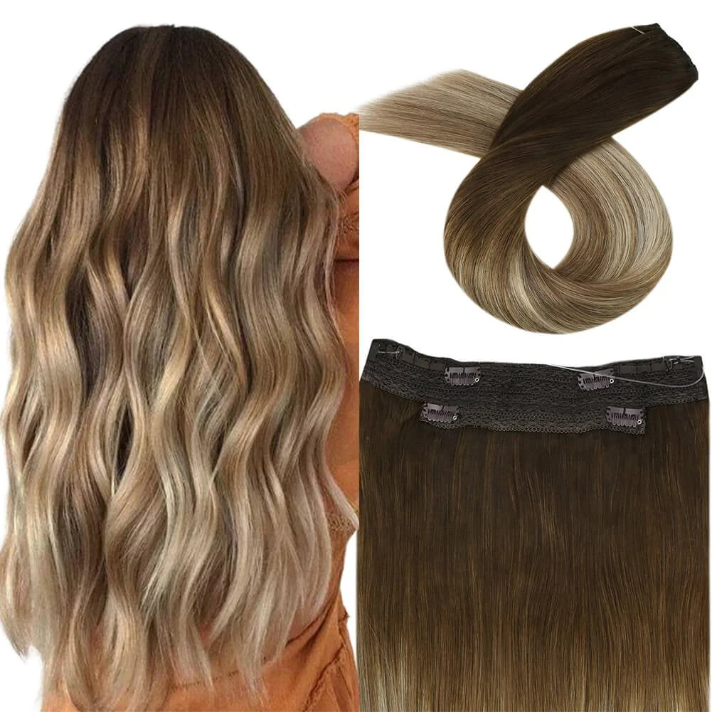 Sunny Hair FISHLINE 14″ Balayage Sunrise Ombre Wire Hair Extensions FP 3-8-22