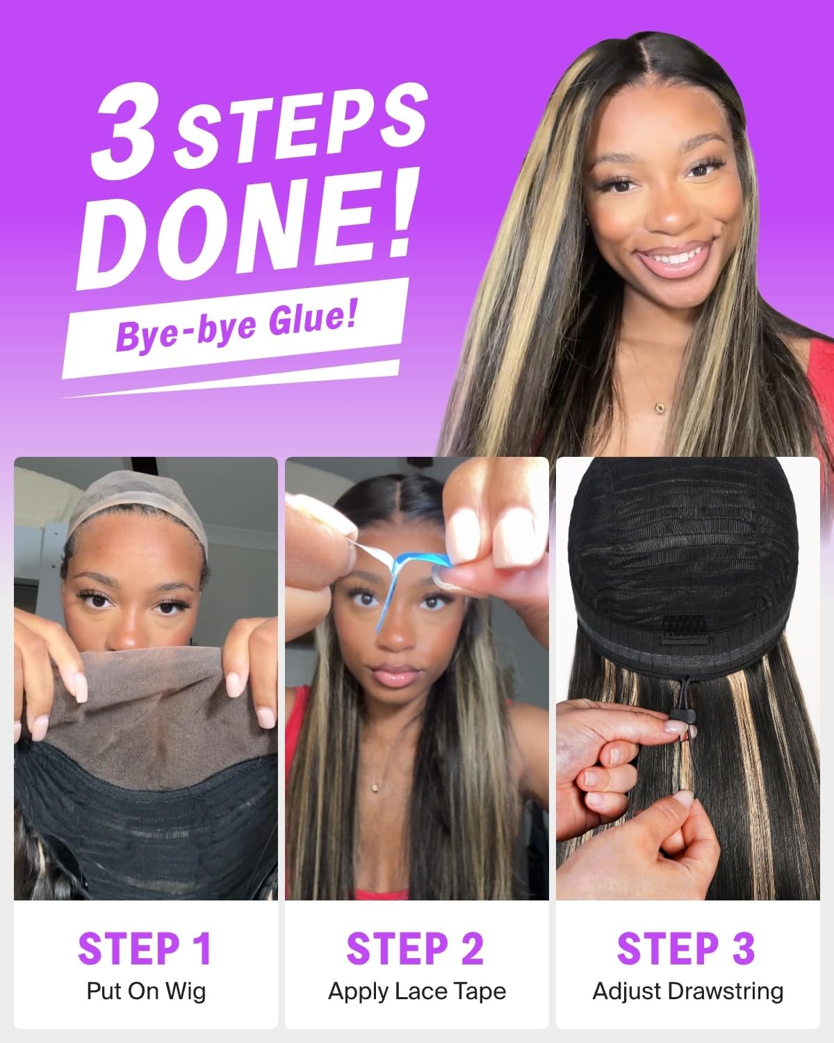 Megalook Hair Glueless 13X6 Lace Front Wigs Human Hair Pre Plucked Pre Cut 220