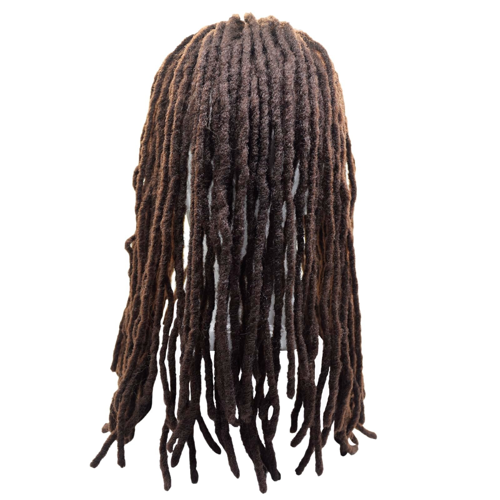 Handmade Synthetic Cosplay Dreadlocks Wig for Men & Women – Long Brown & Black D