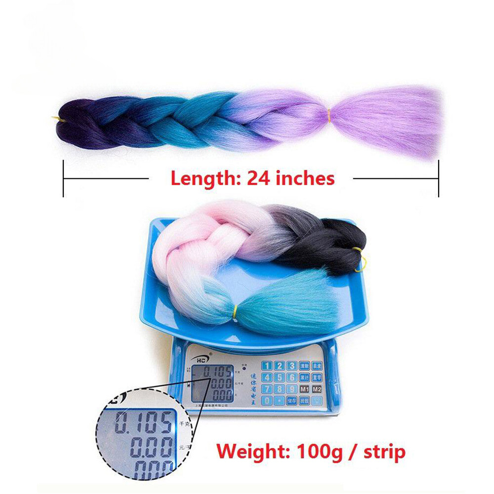 1 Pack 24Inch Synthetic Braiding Hair Synthetic Crochet Braids Hair Extensions