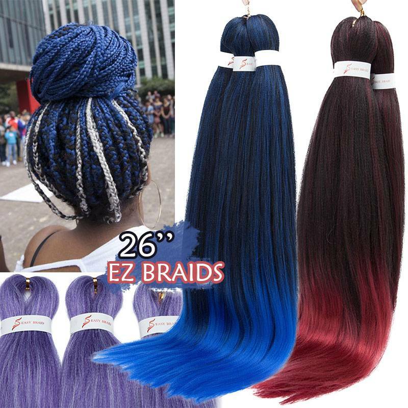 EZ Braid Hair Pre-Stretched Braiding Hair Extensions Long Smooth Natural Braids