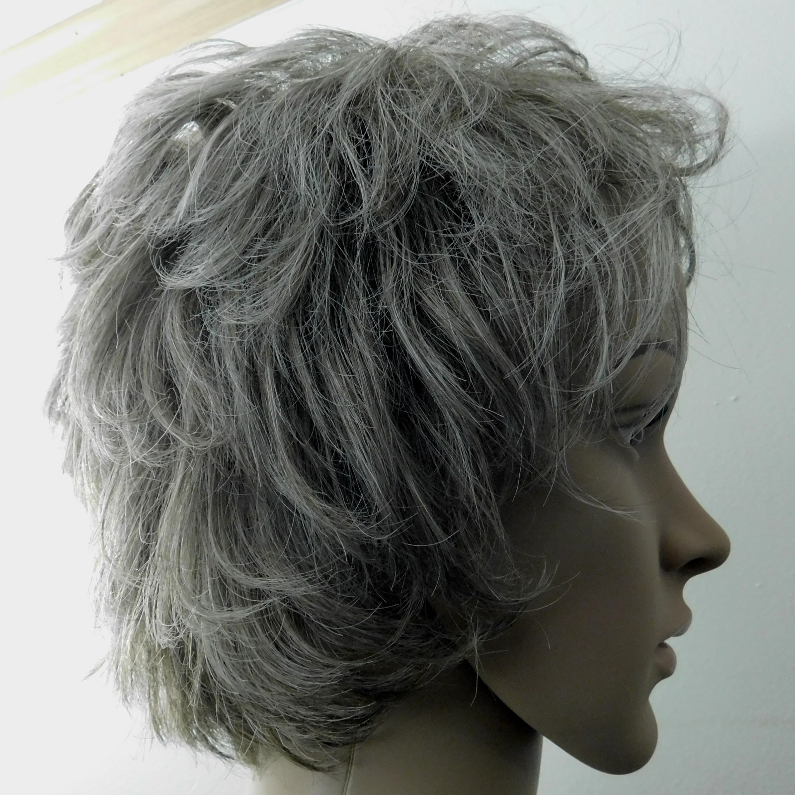 Choppy & Chunky Layered Short Medium Brown Blonde Gray Pixie Meg Synthetic Wig