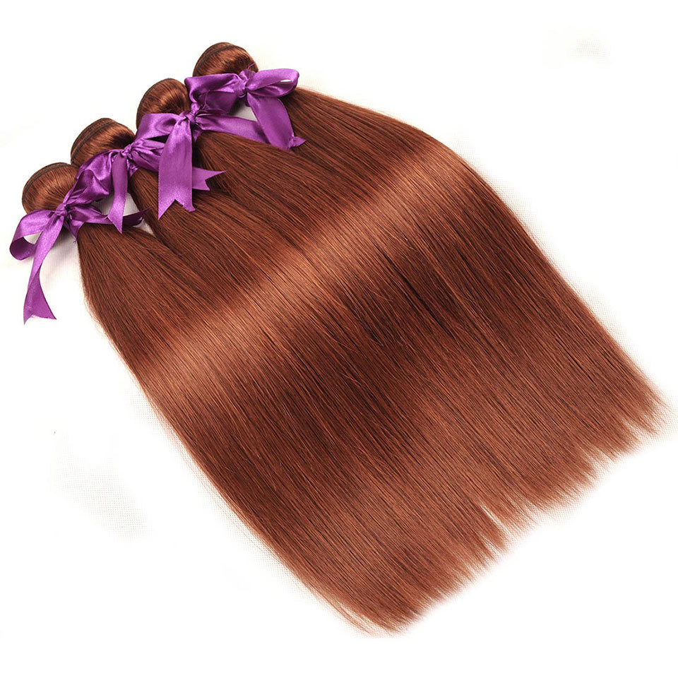 Auburn 33# Straight Body Wave Jerry Curl Curly Bundles Human Hair