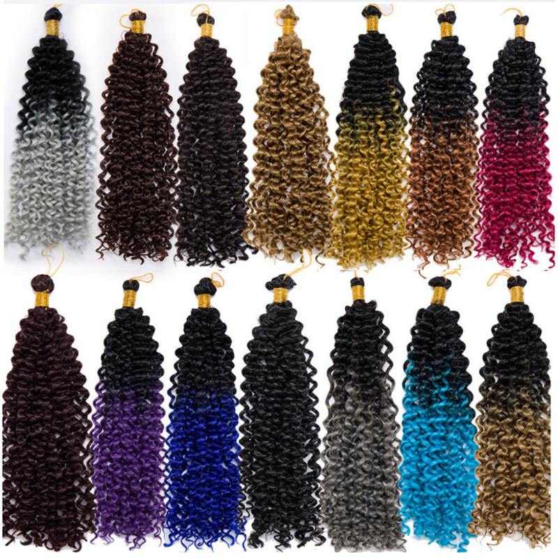 Afro Kinky Curly Hair Water Wave Crochet Braid Deep Weaving Synthetic Extension